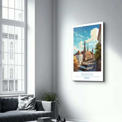 Munich Germany-Travel Posters | Glass Wall Art - Image 2