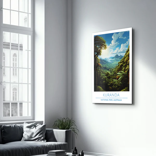 Kuranda-National Park Australia-Travel Posters | Glass Wall Art - Image 2