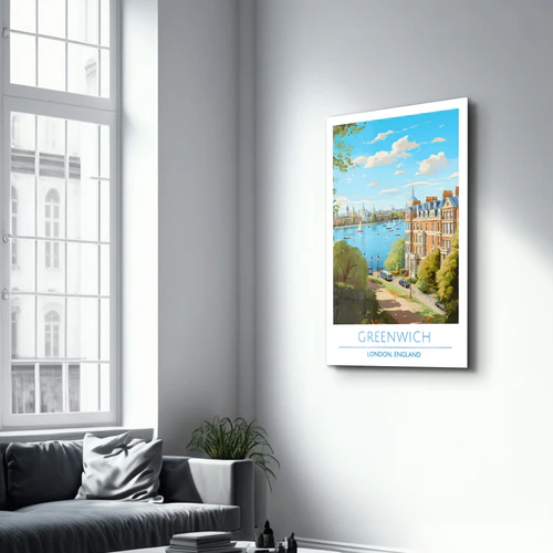 Greenwich-London England-Travel Posters | Glass Wall Art - Image 2