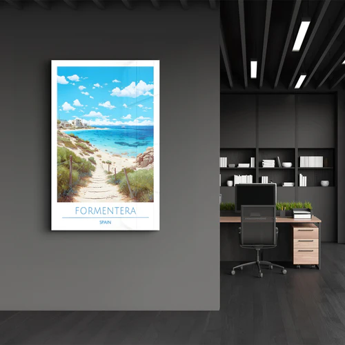 Formentera Spain-Travel Posters | Glass Wall Art - Image 3