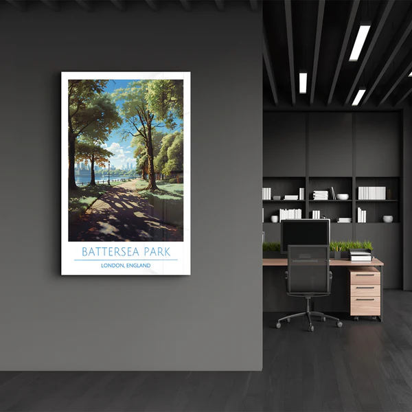 Battersea Park-London England-Travel Posters | Glass Wall Art - Image 3