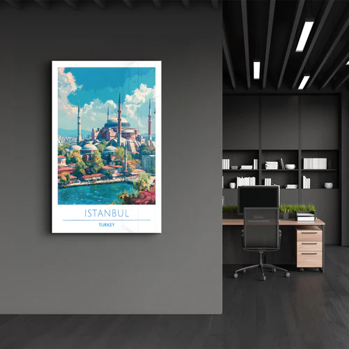 Istanbul Turkey-Travel Posters | Glass Wall Art - Image 2