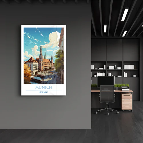 Munich Germany-Travel Posters | Glass Wall Art - Image 3