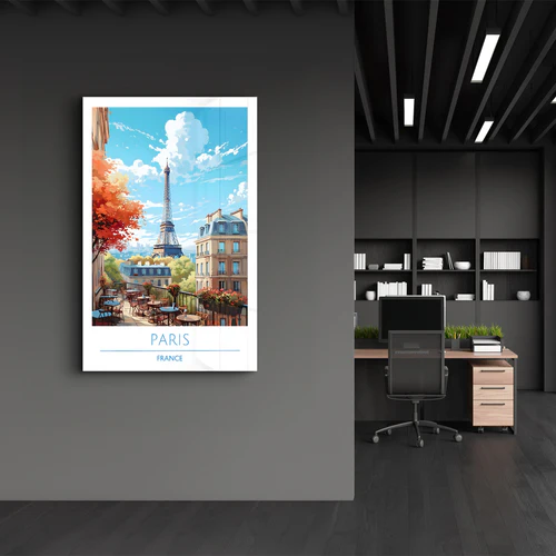 Paris France-Travel Posters | Glass Wall Art - Image 3