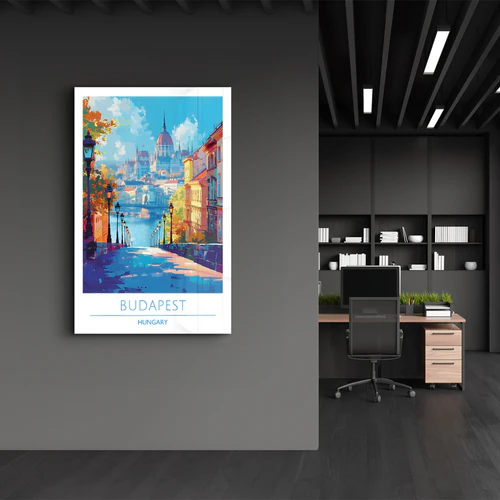 Budapest Hungary-Travel Posters | Glass Wall Art - Image 3