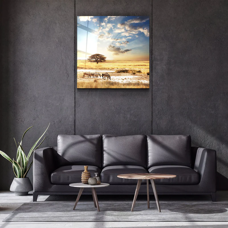 ・"Africa (Wide Meadow)"・Glass Wall Art - Image 2