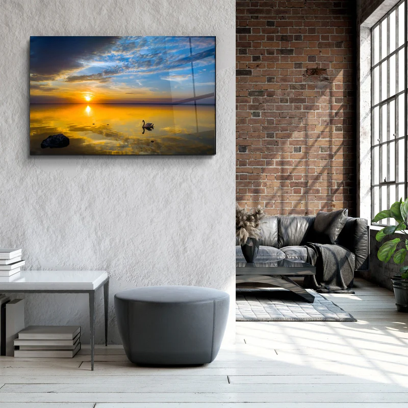 ・"Swan"・Glass Wall Art - Image 3
