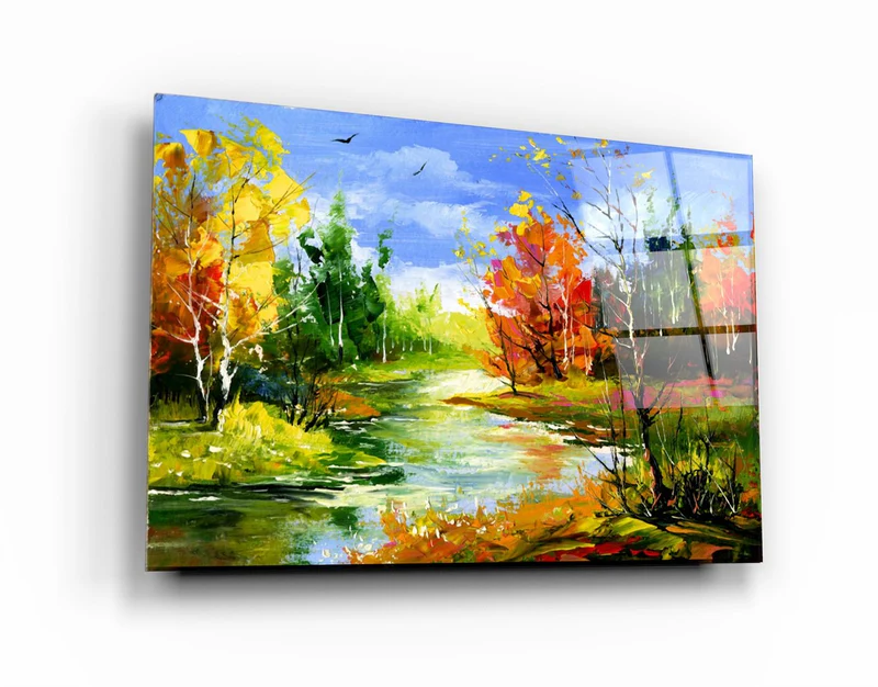 ・"Abstract Landscape V2"・Glass Wall Art