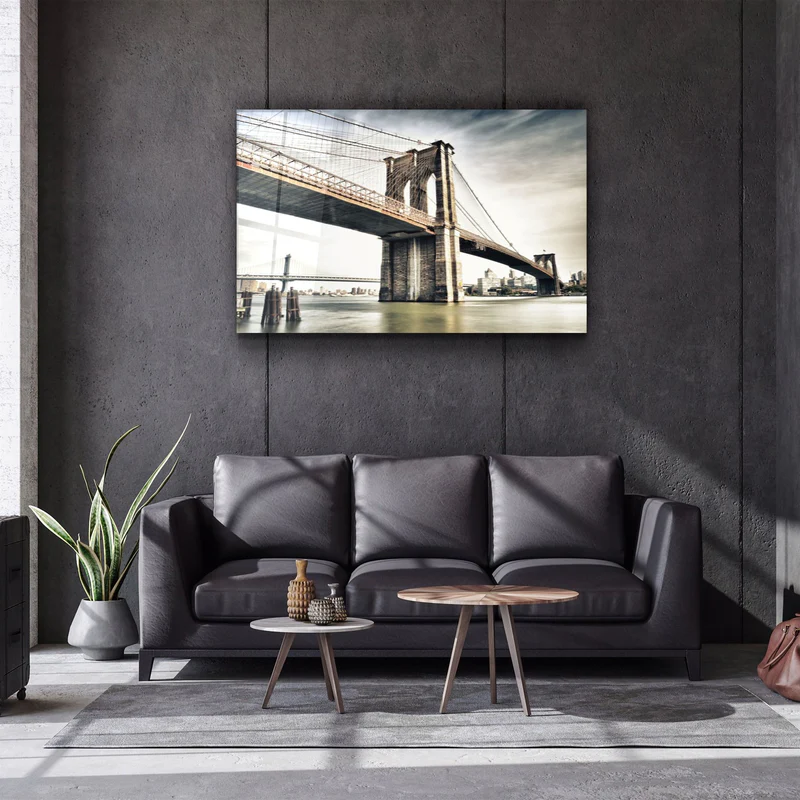 ・"Brooklyn Bridge"・Glass Wall Art - Image 2
