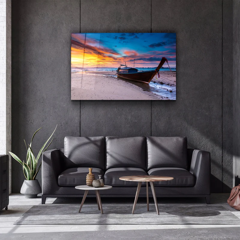 ・"Red Sky"・Glass Wall Art - Image 2