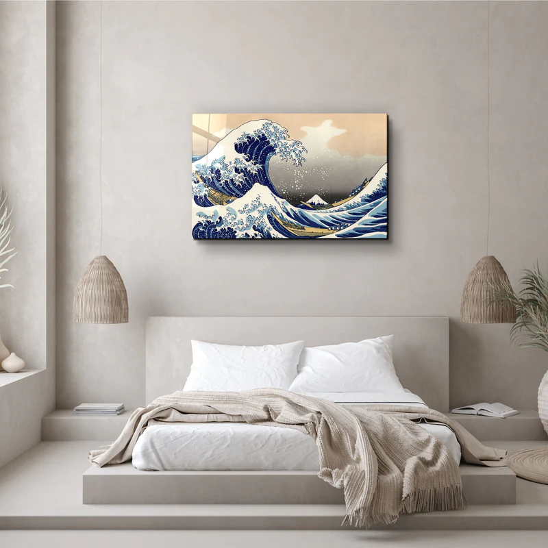 ・"The Great Wave off Kanagawa (1829) by Hokusai"・Glass Wall Art - Image 2