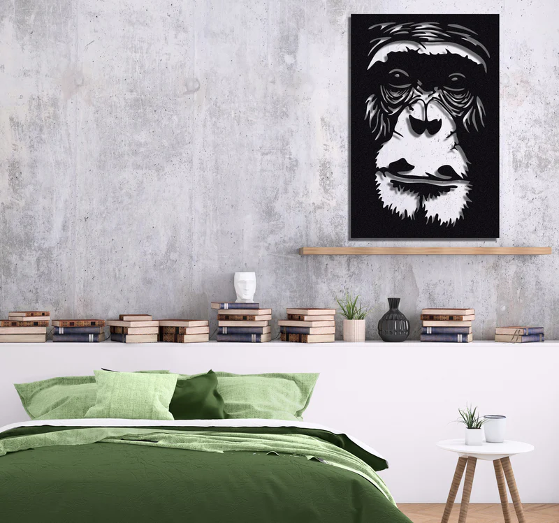 ・"Gorilla Face"・Premium Metal Wall Art - Limited Edition - Image 2