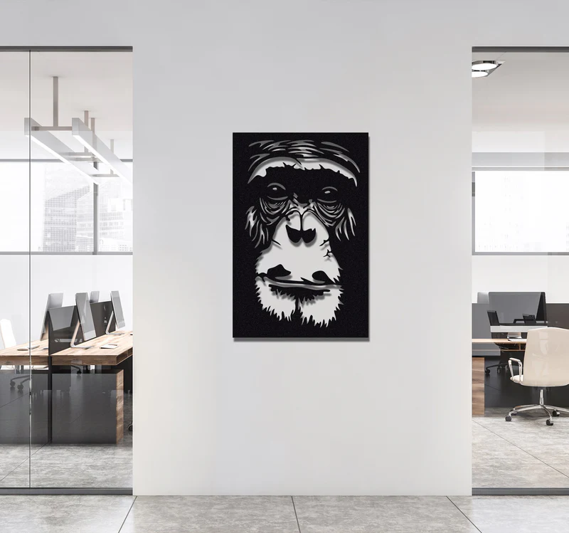 ・"Gorilla Face"・Premium Metal Wall Art - Limited Edition - Image 3