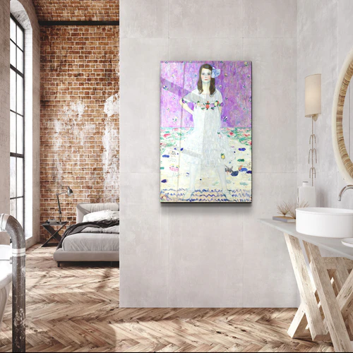 ・"Mäda Primavesi (ca. 1912–1913) by Gustav Klimt)"・Glass Wall Art - Image 2