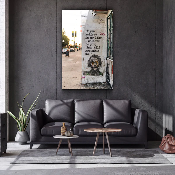 ・"They will remember Us-Joker"・Designer's Collection Glass Wall Art - Image 2