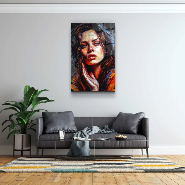 ・"Beauty Oil Painting V2"・Designers Collection Glass Wall Art - Image 2