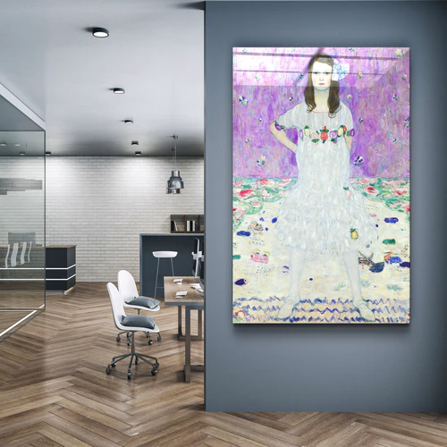 ・"Mäda Primavesi (ca. 1912–1913) by Gustav Klimt)"・Glass Wall Art - Image 3