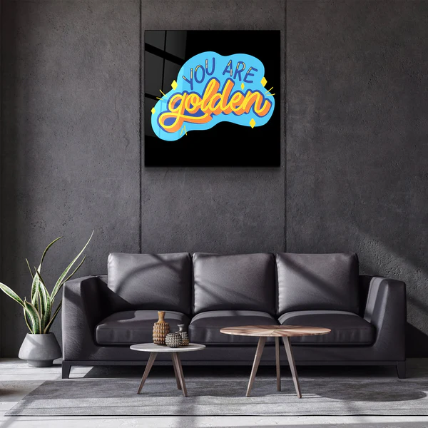 ・"You Are Golden"・Glass Wall Art - Image 2