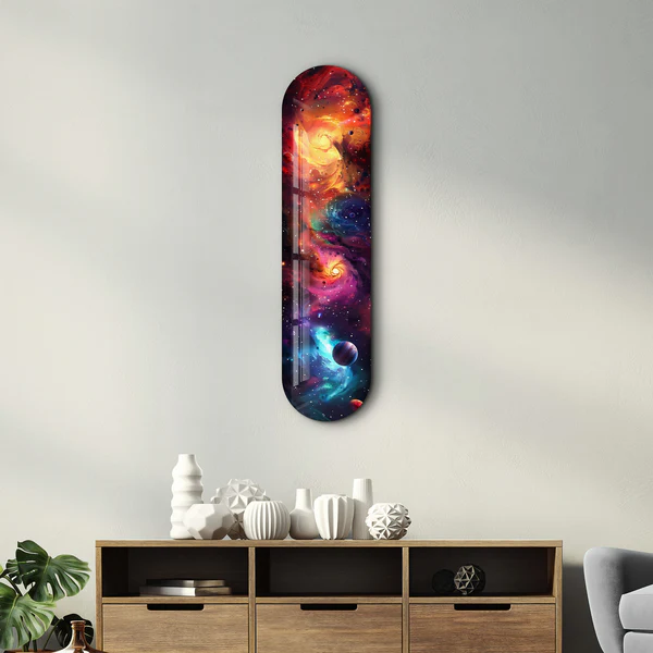 Colourful Space V2 | Glass Wall Art - Image 3