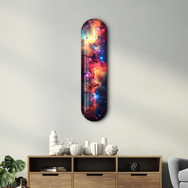 Colourful Space V3 | Glass Wall Art - Image 3
