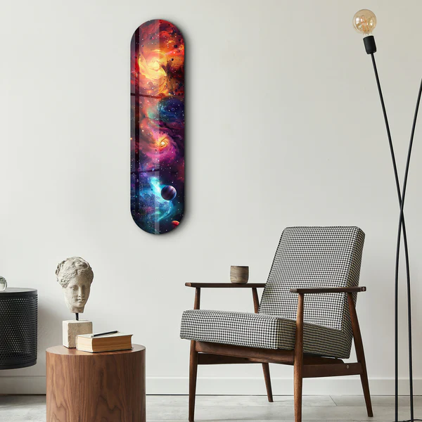 Colourful Space V2 | Glass Wall Art - Image 2