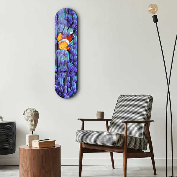 Clown Fish | Glass Wall Art - Image 2
