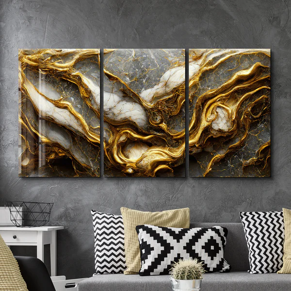 ・"Brown Oil Painting"・Designer's Collection Glass Wall Art