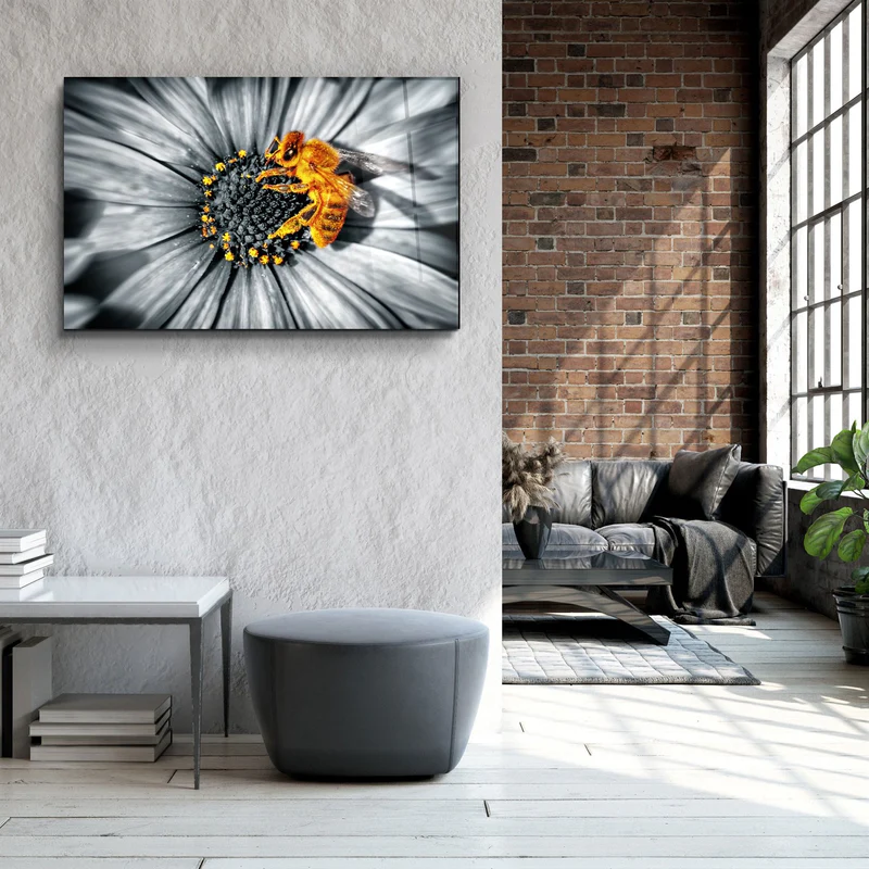 ・"Honey Bee"・Glass Wall Art - Image 3