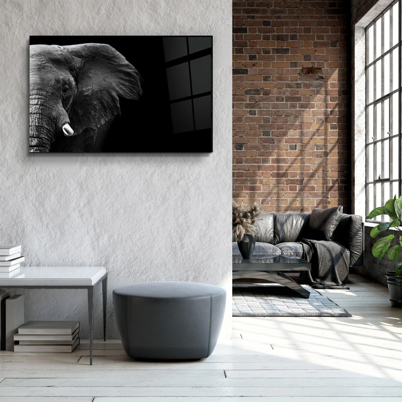・"Elephant"・Glass Wall Art - Image 3