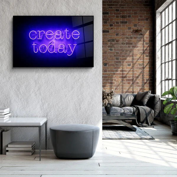 ・"Create Today"・Glass Wall Art - Image 3