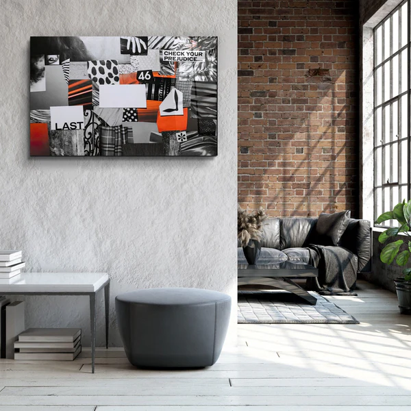 ・"Check Your Prejudice"・Glass Wall Art - Image 2