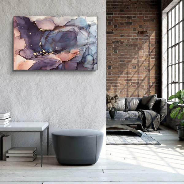 ・"Marble Collection H11"・Glass Wall Art - Image 3