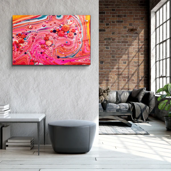 ・"Marble Galaxy 5"・Glass Wall Art - Image 3
