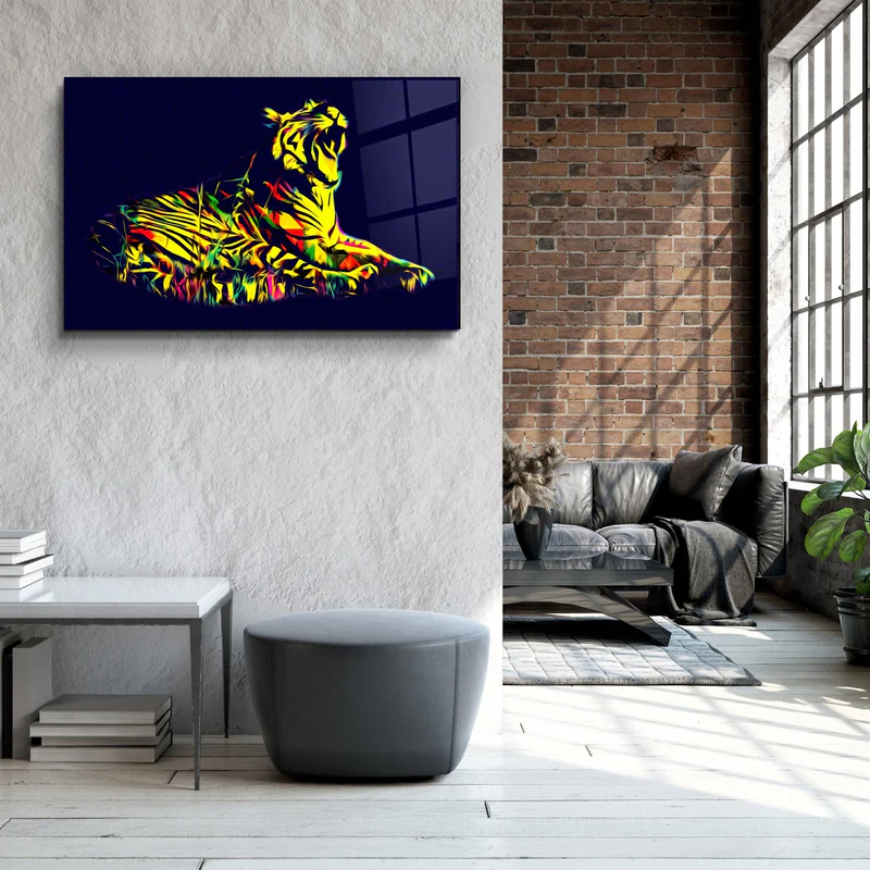 ・"Colormix Tiger 2"・Glass Wall Art - Image 2