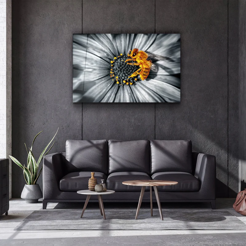 ・"Honey Bee"・Glass Wall Art - Image 2