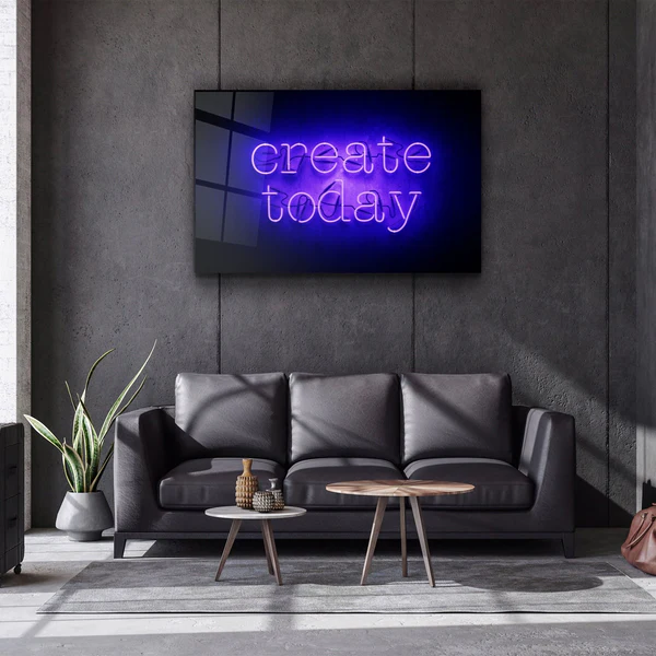 ・"Create Today"・Glass Wall Art - Image 2