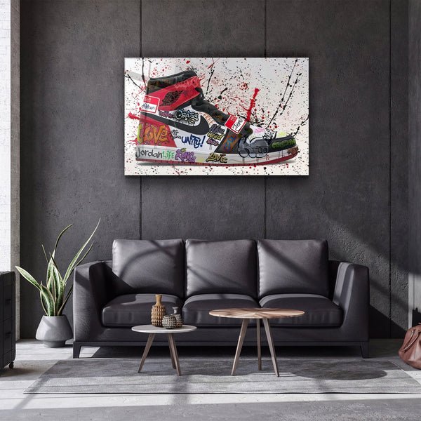・"Street Art Footwear"・Glass Wall Art - Image 2