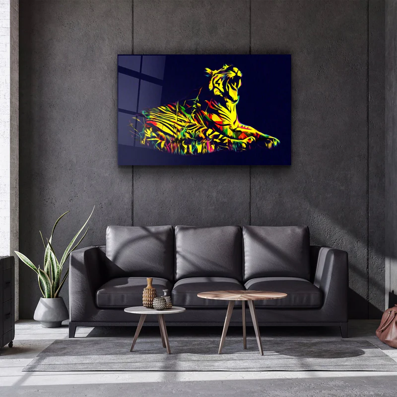 ・"Colormix Tiger 2"・Glass Wall Art - Image 3
