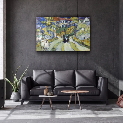 ・"Vincent van Gogh's Stairway at Auvers (1890)"・Glass Wall Art - Image 3