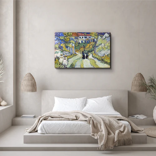 ・"Vincent van Gogh's Stairway at Auvers (1890)"・Glass Wall Art - Image 2