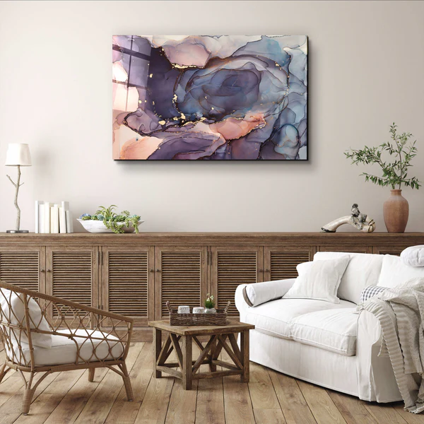 ・"Marble Collection H11"・Glass Wall Art - Image 2