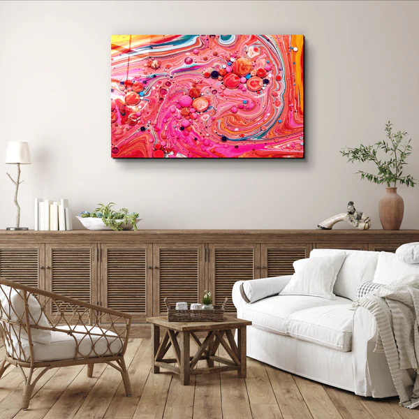・"Marble Galaxy 5"・Glass Wall Art - Image 2